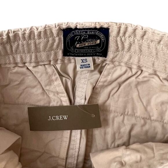 NWT J.Crew 6” Dock Shorts XS Khaki Cotton Drawstring Fair Trad - Picture 6 of 7